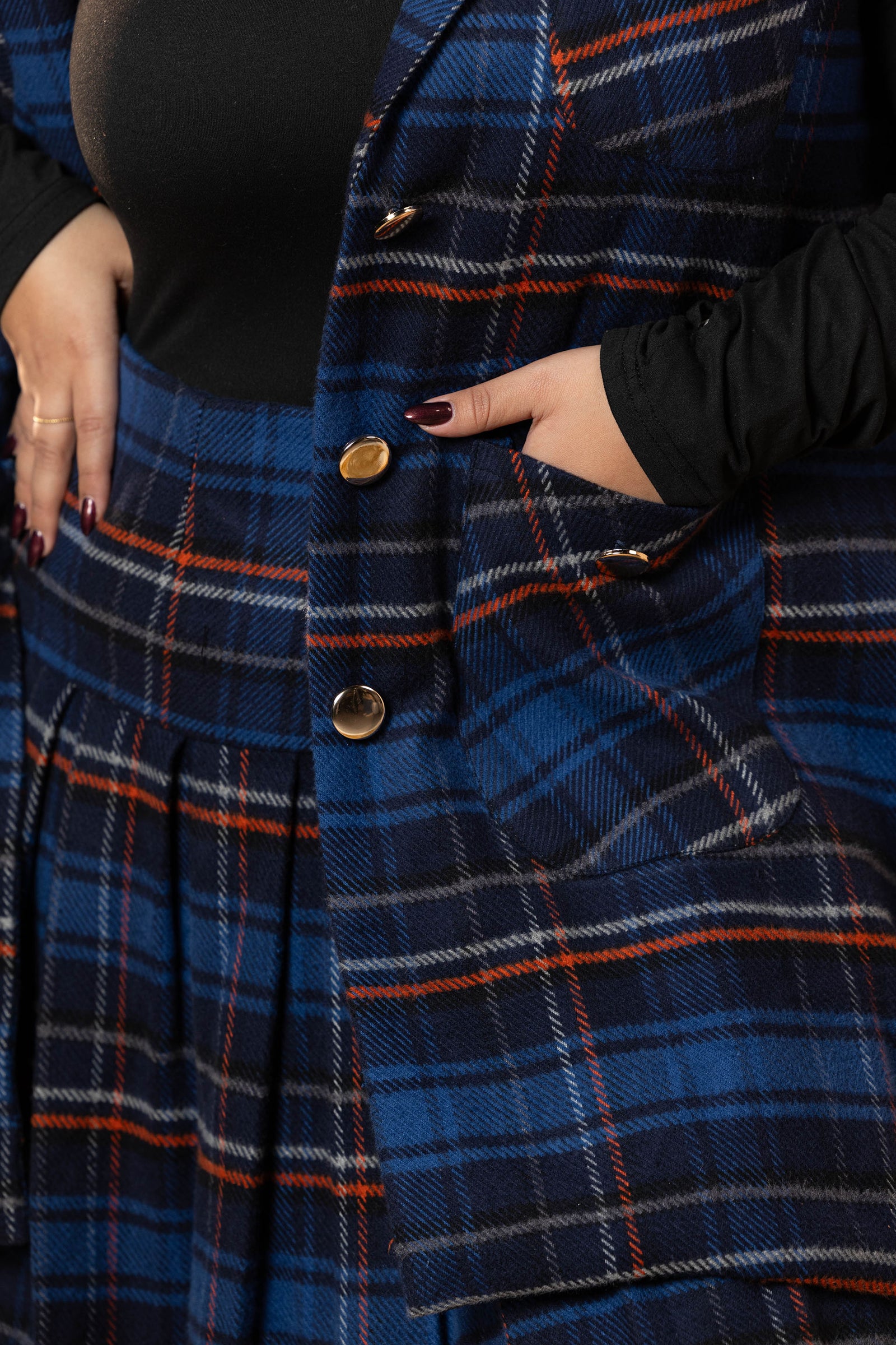 The Blue Winter Plaid Set