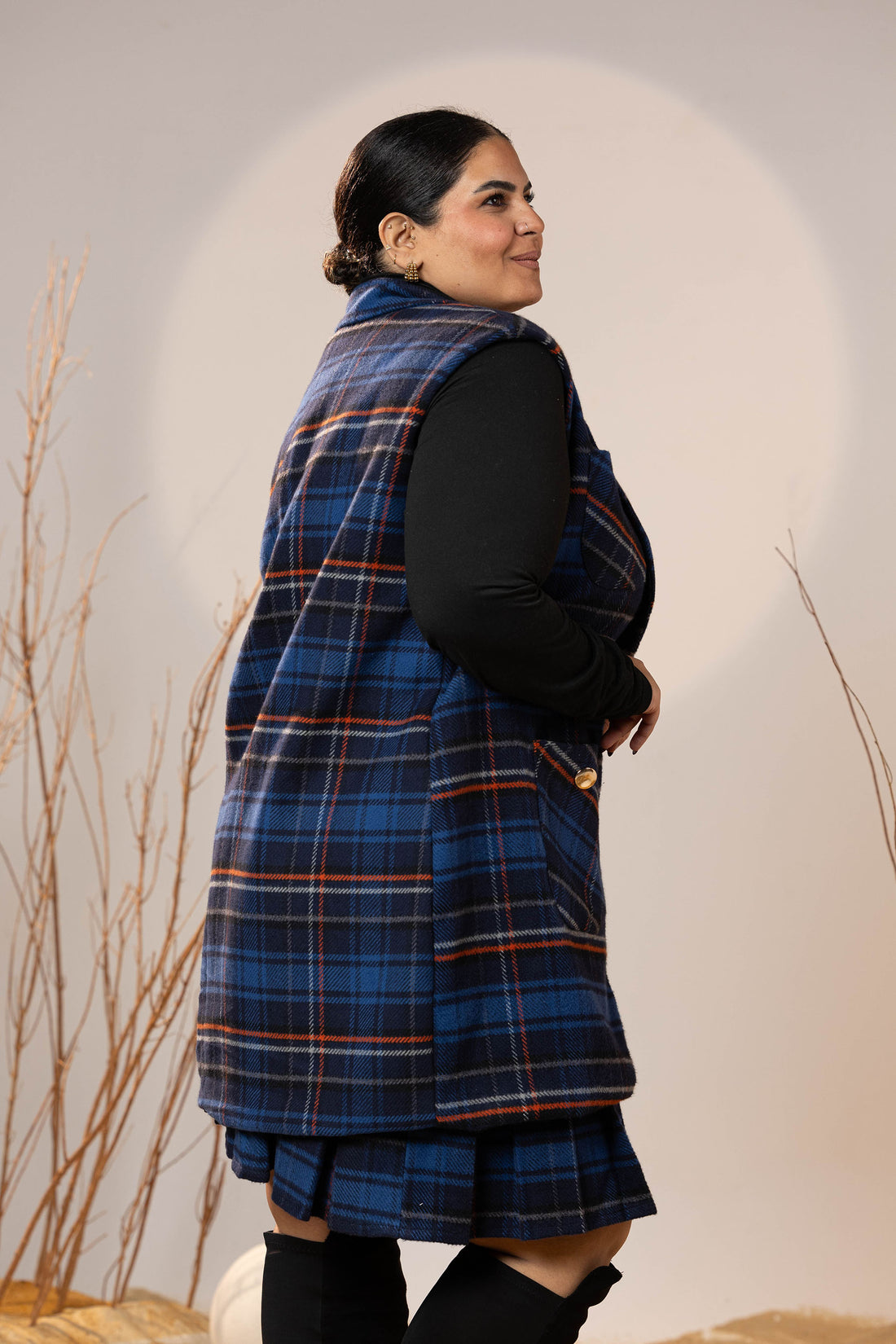 The Blue Winter Plaid Set
