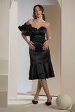 The Flora Midi Dress - Black