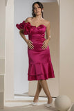 The Flora Midi Dress - Fuschia