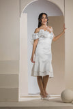 The Flora Midi Dress - White