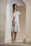 The Flora Midi Dress - White