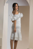 The Flora Midi Dress - White