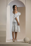 The Flora Midi Dress - White