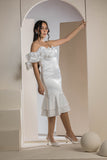 The Flora Midi Dress - White
