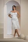 The Flora Midi Dress - White