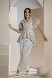 The Gleam Peplum - White