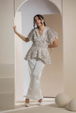 The Gleam Peplum - White