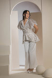 The Gleam Peplum - White