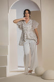 The Gleam Peplum - White