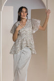 The Gleam Peplum - White