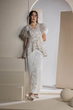 The Gleam Peplum - White