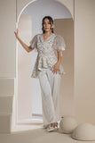 The Gleam Peplum - White