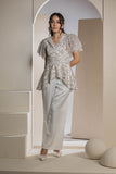 The Gleam Peplum - White