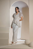 The Gleam Peplum - White