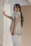 The Gleam Peplum - White