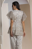 The Gleam Peplum - White