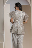 The Gleam Peplum - White