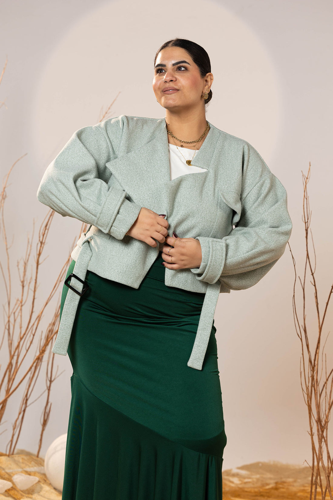 The Mint Mist Cropped Jacket