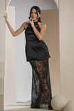 The Overlay Lace Mini Dress - Black