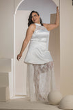 The Overlay Lace Mini Dress - White