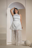 The Overlay Lace Mini Dress - White