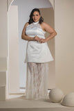 The Overlay Lace Mini Dress - White