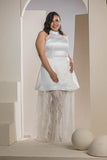 The Overlay Lace Mini Dress - White