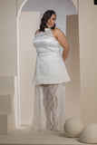 The Overlay Lace Mini Dress - White