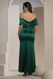 The Pearl Bow Dress - Emerald Green