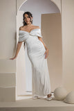 The Pearl Bow Dress - White