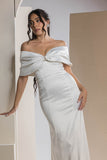 The Pearl Bow Dress - White