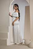 The Pearl Bow Dress - White