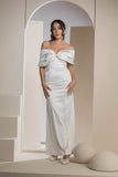 The Pearl Bow Dress - White