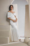 The Pearl Bow Dress - White