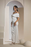 The Pearl Bow Dress - White