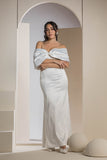 The Pearl Bow Dress - White