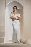 The Pearl Bow Dress - White
