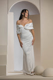 The Pearl Bow Dress - White