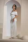 The Pearl Bow Dress - White