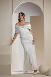 The Pearl Bow Dress - White