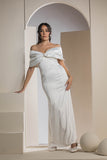 The Pearl Bow Dress - White