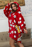 The Playful Red Hoodie Blanket
