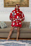 The Playful Red Hoodie Blanket