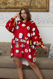 The Playful Red Hoodie Blanket