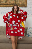 The Playful Red Hoodie Blanket