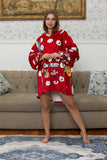 The Playful Red Hoodie Blanket