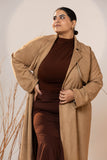 The Suede Trench Coat - Camel