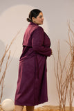 The Suede Trench Coat - Magenta
