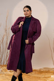 The Suede Trench Coat - Magenta